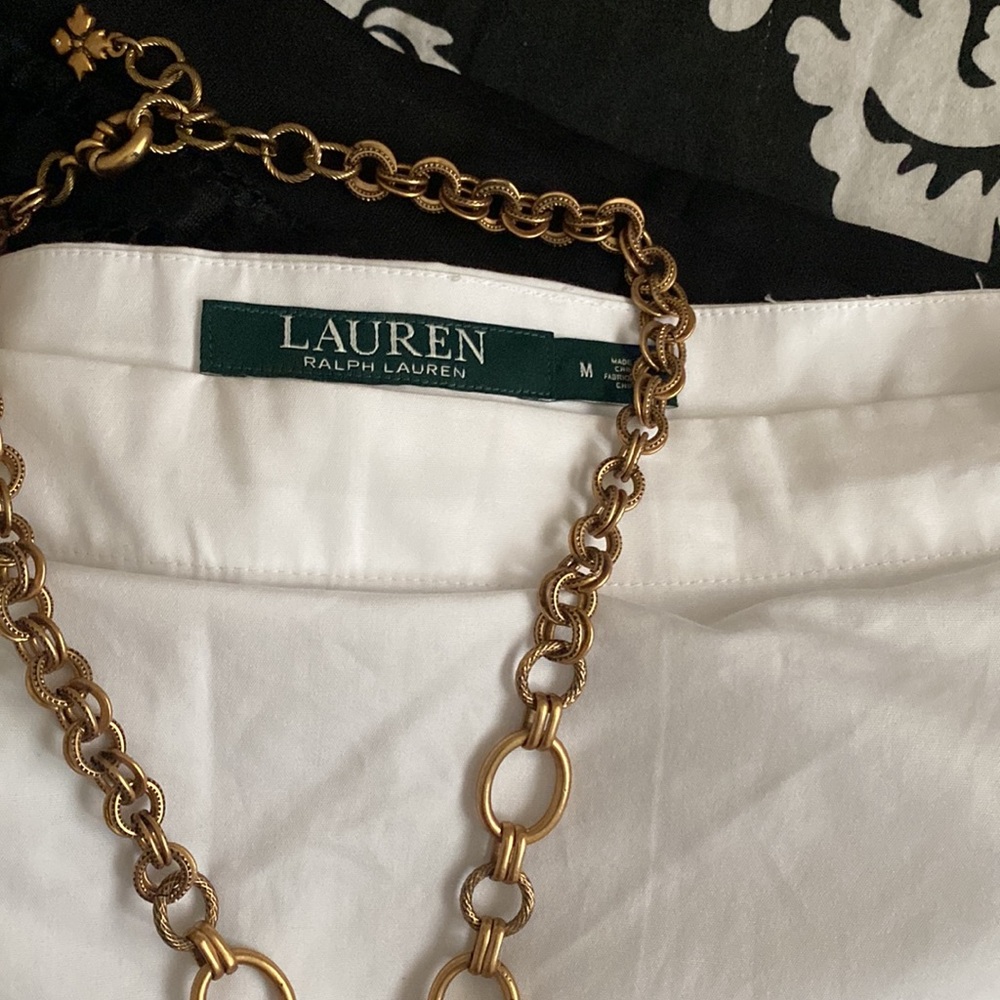 Beautiful Not Basic White Top By Ralph Lauren! - image 4